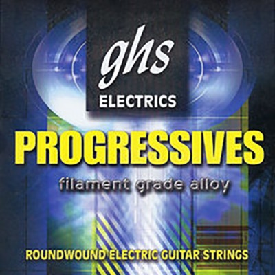 GHS PRL Progressives Roundwound Hex Core Electric Guitar Strings, Light (10-46)
