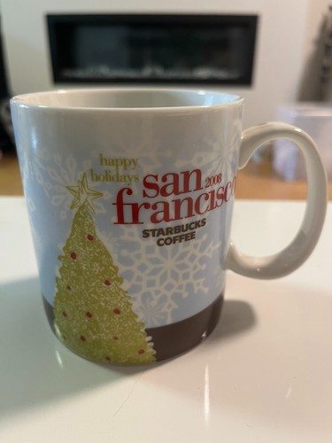 Starbucks Coffee 16oz Mug - Happy Holidays Series 2008 - San Francisco