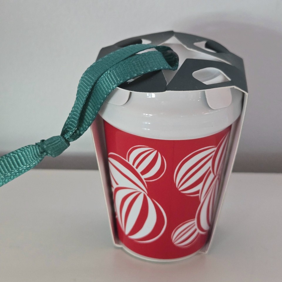 NWT Starbucks 2024 Christmas Ceramic Cup Ornament Red eBay