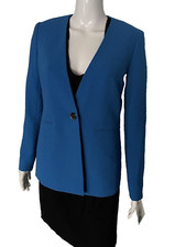 New Bar III Women's Textured Crepe Blazer in French Blue, Created for Macy's S