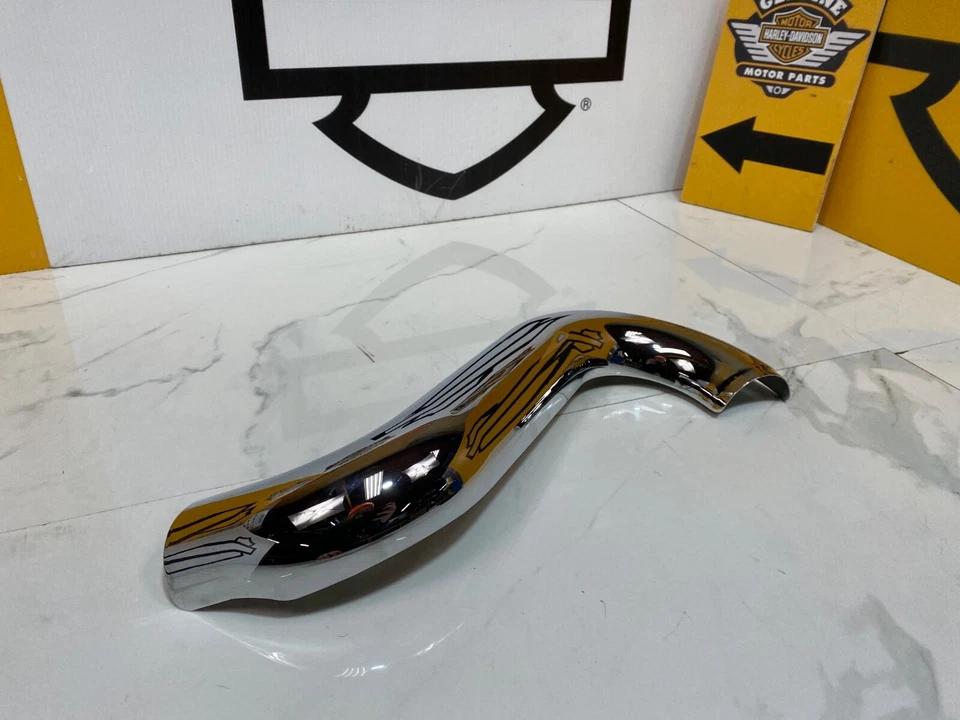 Tubo de escape trasero S protector térmico cromado OEM 09-16 Harley Touring Foto 4 de 4