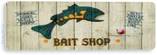Bait Shop Fish Tin Metal Sign Fishing Marina Store Dock Sign Tin Sign B289