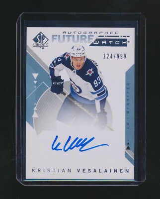 KRISTIAN VESALAINEN 2018-19 UPPER DECK SP AUTHENTIC FUTURE WATCH RC AUTO 127/999