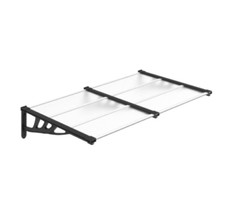 Vordach Haustür Überdachung Dach Pultvordach Haus Eingang Tür Grau Schwarz