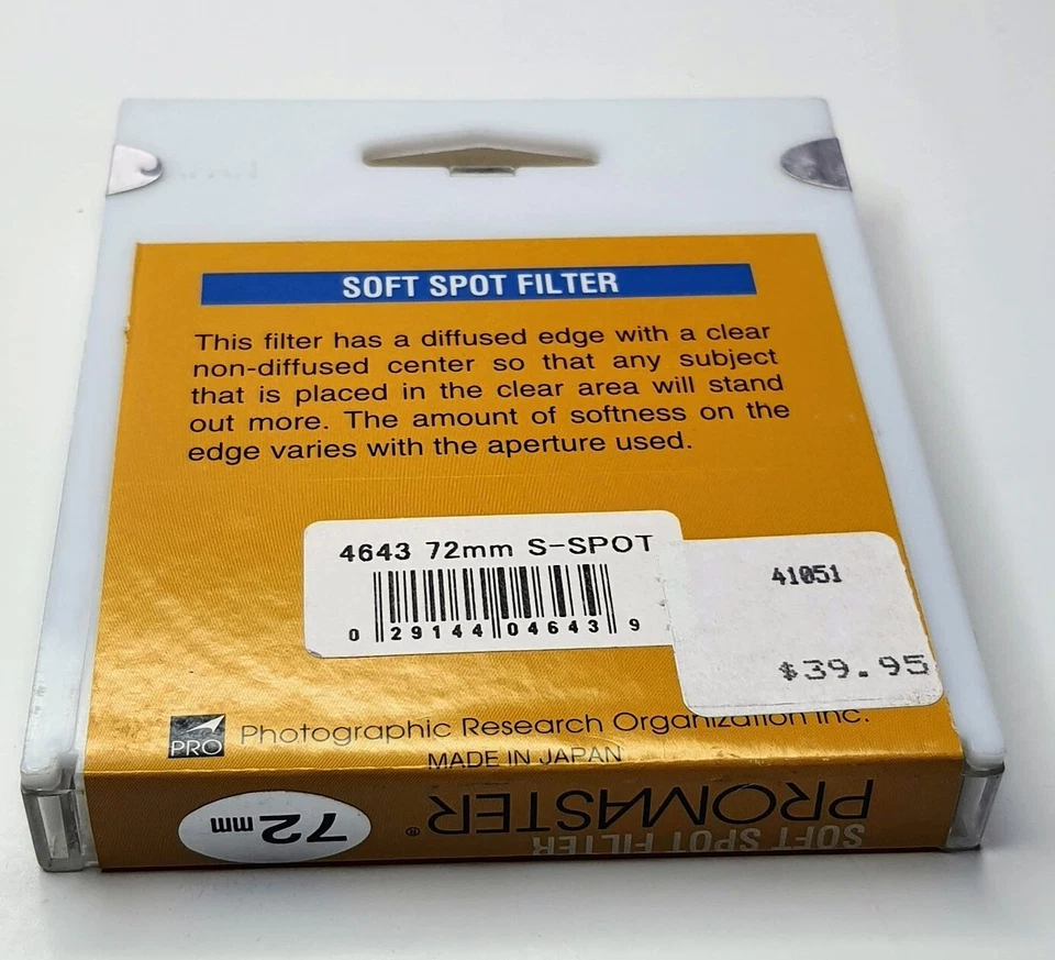 Pro 72 mm Soft Spot Special Effect Glass Lens Filter Set Japan 72mm Sand Sandy - Image 3 of 4