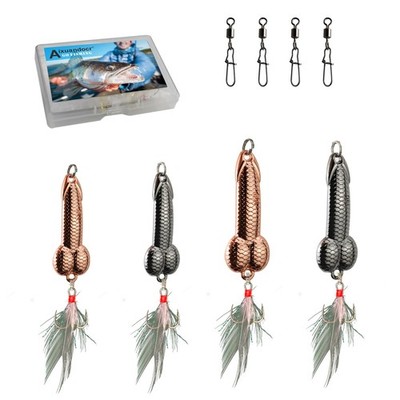 Bass Fishing Lure, Fishing Spoons, Topwater Lures with Trebles Hooks, Trout L...