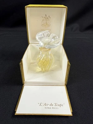 Flacon Lalique "l'Air du Temps" Nina Ricci 30ml dans son coffret version 1970 - Photo 1/4