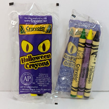 Crayola Halloween Crayons 3pk 2 2001 Glowing Eyes Monster Green Midnight Gloom