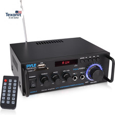 200W Stereo Power Amplifier with Bluetooth - Dual Channel Audio Receiver - LED D