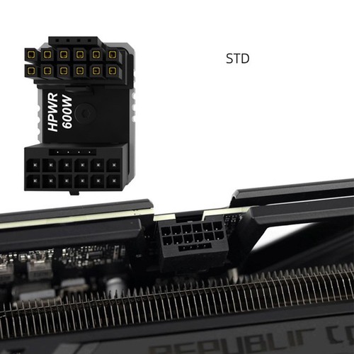 Netzteilanschluss 16Pin (12+4Pin) ATX3.0 12VHPWR 600W GPU 180° Adapter für 9236 - Bild 4 von 10