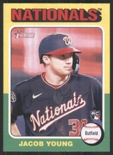 2024 Topps Heritage #394 Jacob Young RC Washington Nationals 572