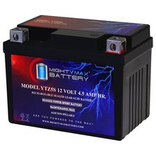 Mighty Max YTZ5S- 12 Volt 4 AH, 65 CCA, Rechargeable SLA AGM Motorcycle Battery