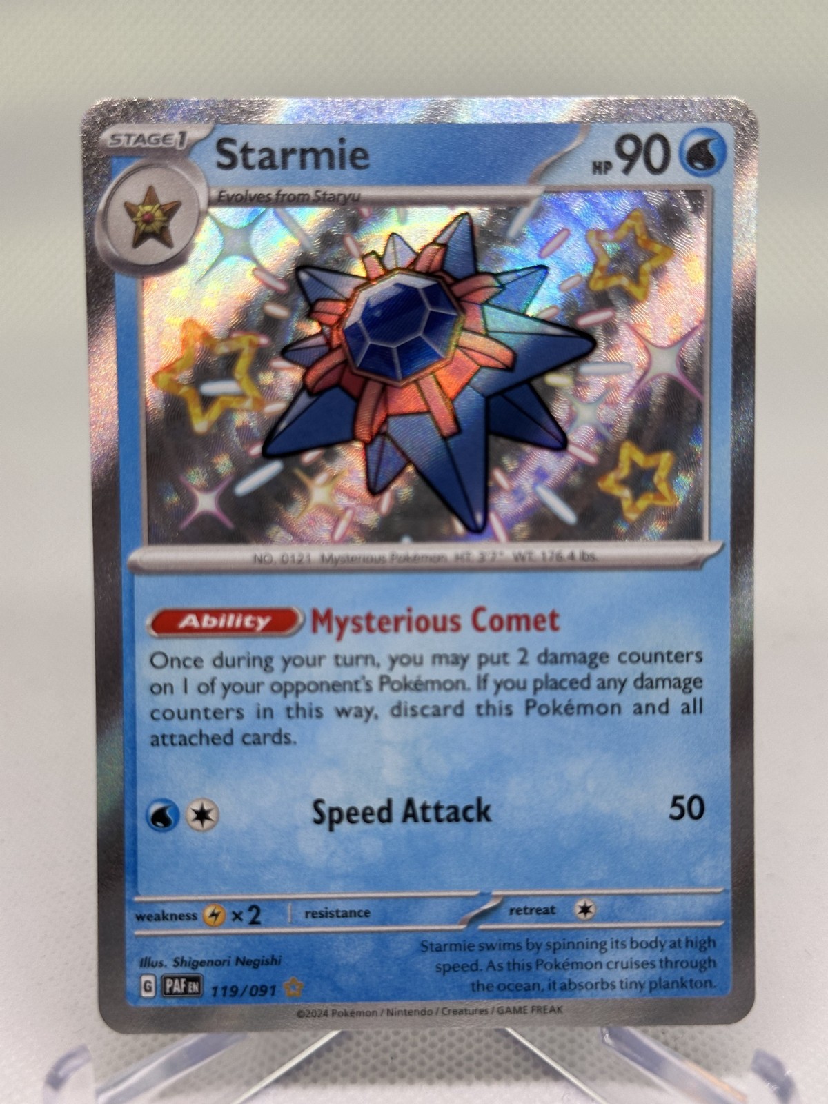 Starmie 119/091 SV: Paldean Fates Shiny Holo