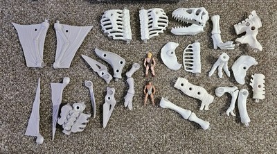 Vintage 1988 Kenner Bone Age T-REX/Ptero Incomplete Parts/Figures