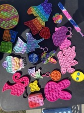 Large Lot Fidget Toys Bundle Pop Its Sensory Stress Relief Shapes