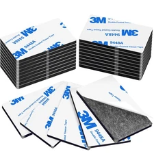 60Pcs Double Sided Adhesive Pads Heavy Duty Mounting Foam Tape Rectangular Wall