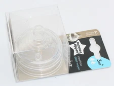 Tommee Tippee Closer to Nature Bottle 2 Nipple Replacements, Med Flow 3m+