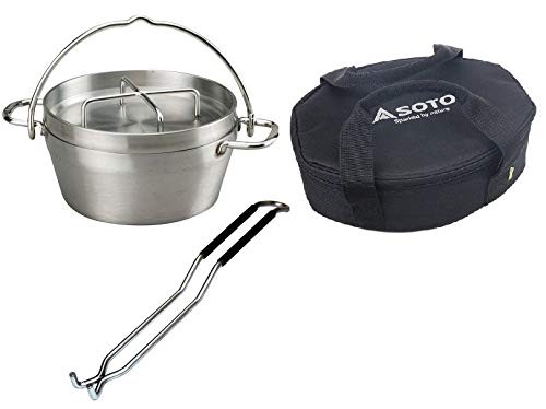 SOTO Stainless Steel Dutch Oven 8 inches ST-908 + 2-piece set Ship from Japan