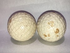 Vintage Pair Of Square Mesh Golf Balls
