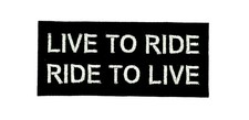 patch ecusson brode thermocollant ou a coudre  live to ride biker motard