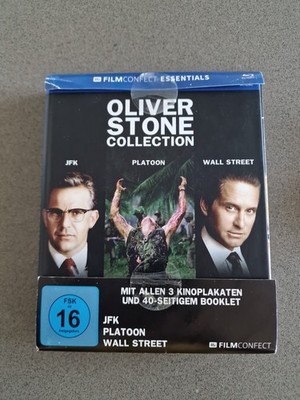 Oliver Stone Collection Mediabook Platoon / JFK / Wall Street 3x Bluray Discs