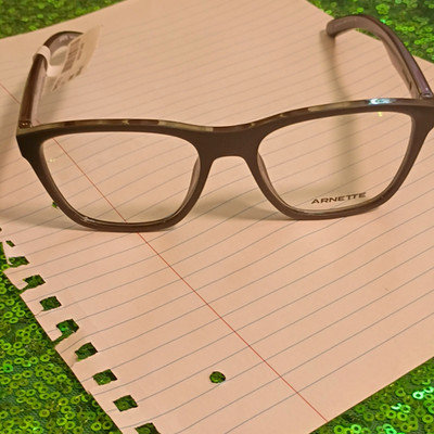 Arnette Black Plastic Full Rim Eyeglasses Frame Solid Pattern 54mm 0AN7241U