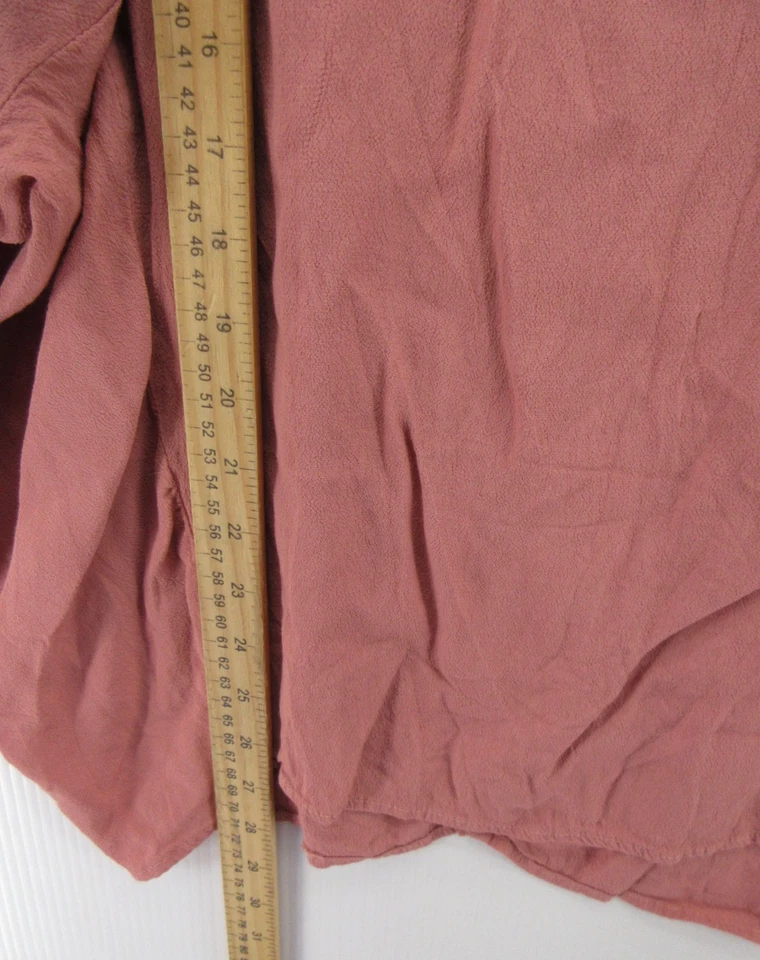 Blusa Pullover XCVI Top Mujer Grande Rosa Malva Gran Tamaño Boho Campesino Rayón * Foto 4 de 4