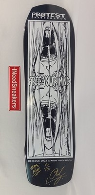 SIGNED Andy Anderson x Protest Skateboard Deck Hippie Mike Reissue