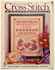 Cross Stitch Country Crafts Magazine Premier Issue French Christmas 1st 1985