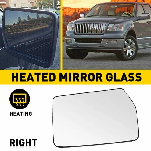 Mirror Heated Passenger Right Glass Replacement Side for Ford F150Lincoln Fit