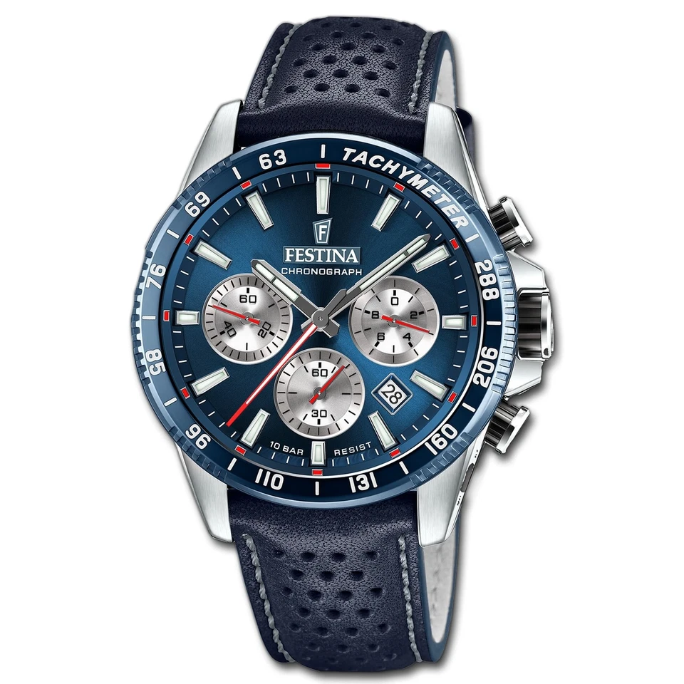 Festina F20561/2 Timeless Chronographe Montre Homme 45mm 10ATM