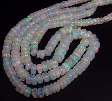 Natural Sparkle Ethiopian Welo Opal Smooth Gems Beads 4"Strand 3-5mm DIY LC-1927