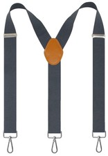 Mens Suspenders Adjustable Elastic Braces 3 Swivel Hooks 1.4in Wide