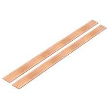 2pcs 15.8" x 4/5" Copper Flat Bar,1/8" Thick Copper Spare Bar