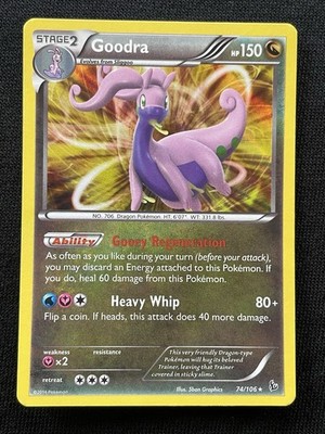 Goodra 74/106 Flashfire Holo LP Condition