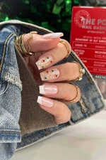 Red Aspen Press On Nails- Caught Red-Handed, Rosario Medium Coffin