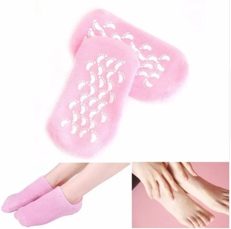 Moisturizing Gel Socks Exfoliating Silicone Foot Care Cracked Heel Tool 1 Pair - Image 3 of 4