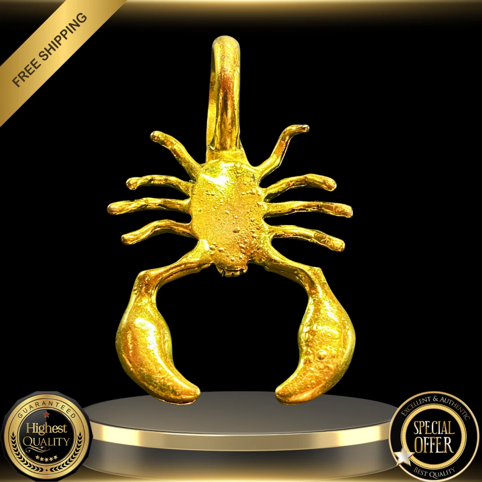 Роскошный смелый золотой и черный тон скорпион подвеска - унисекс хип-хоп Streetwear - Изображение 2 из 4