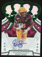 2020-21 Chronicles Draft Picks Eno Benjamin 38 Crown Royale Green /5 RC Auto