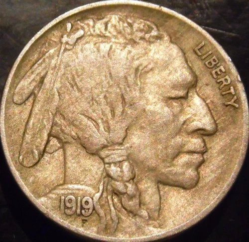 1919-P Buffalo Nickel Choice XF/AU Full Horn