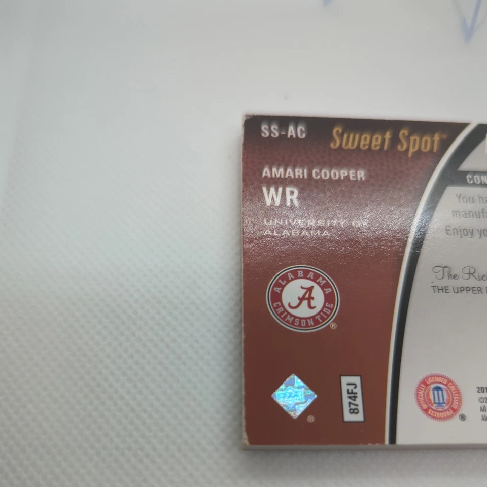 Cascos Upper Deck Sweet Spot 2015 Amari Cooper (15) #SS-AC Rookie RC Foto 4 de 4