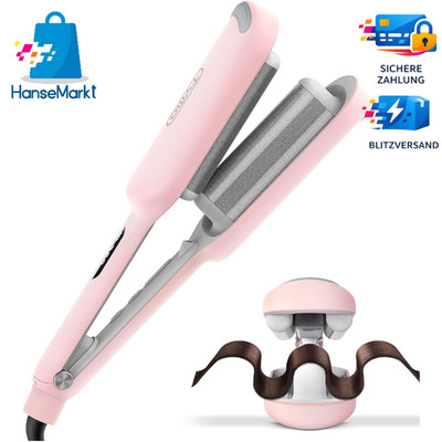Lockenstab 32mm Ionen Keramik 4 Temperaturen für Große Locken Hairstyling
