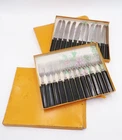 Vintage Cutlery 24 Pieces Black Bakelite Handles Bauhaus Look