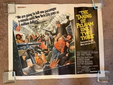 The Taking of Pelham 1-2-3 Half Sheet 1970 Walter Matthau, Robert Shaw!