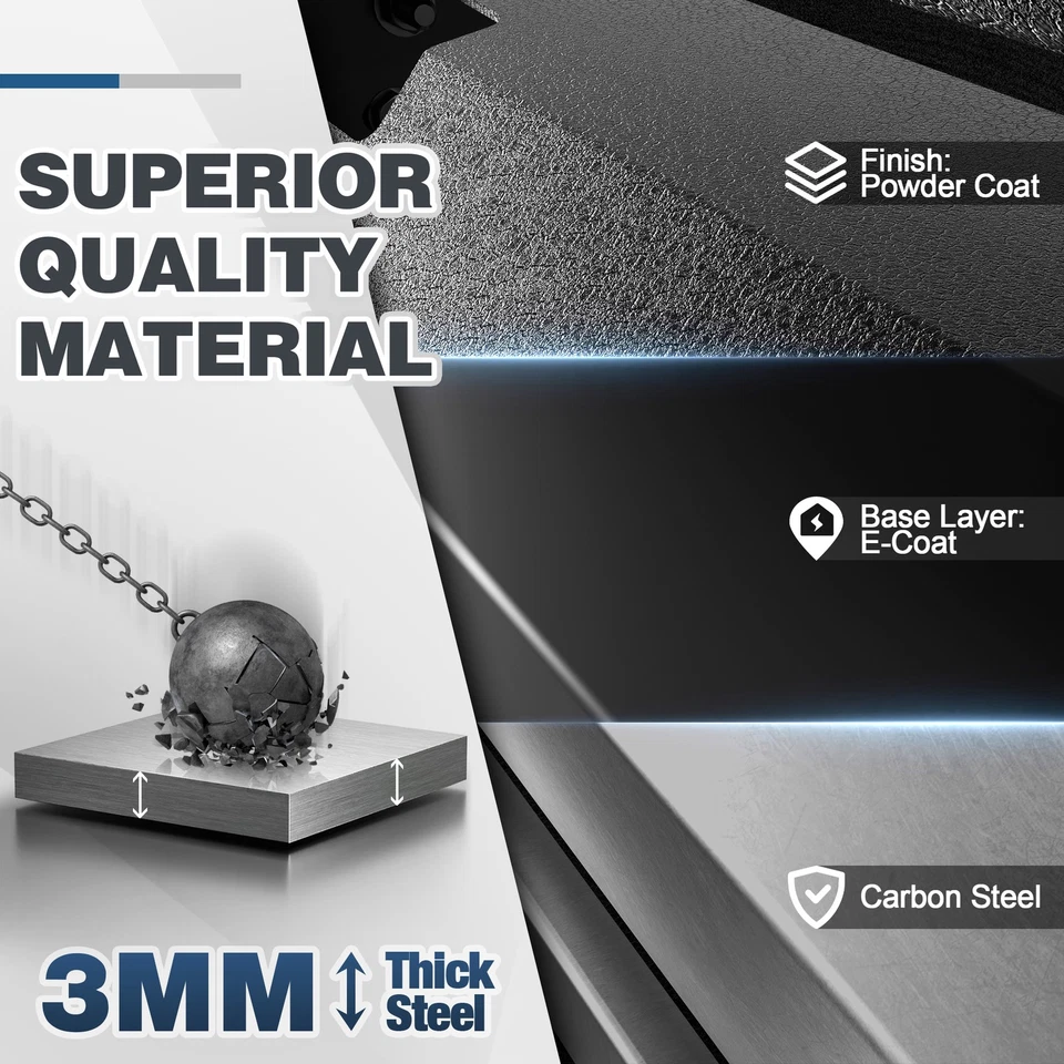 For Jeep Wrangler TJ 1997-2006 Hardtop Off-Road Top Roof Rack Basket Steel Black Foto 4 de 4