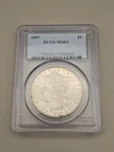 1897 $1 Morgan Silver Dollar PCGS MS63