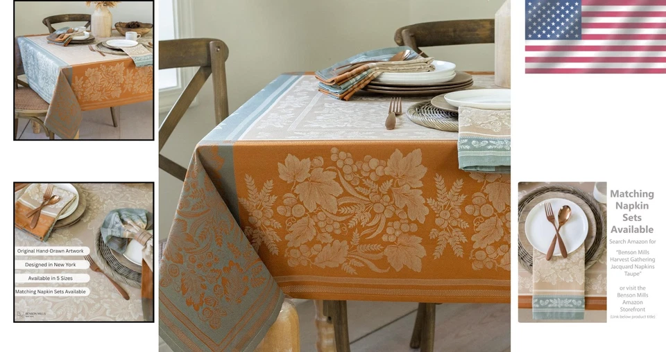 Heavyweight Harvest Tablecloth, 60x144 Rectangular - Image 2 of 4