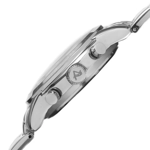 August Steiner AS8087SS Quarzo Svizzero Giorno Data Gmt Argento Donna Orologio - Immagine 3 di 4