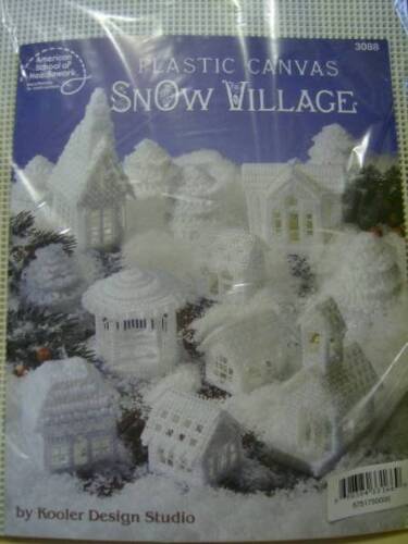 Plastic Canvas Snow Village Kit From ASN & Kooler Design Studio - Foto 1 di 1