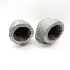 Lot of 2 Smith-Cooper 34E 3014C Elbow 90 Deg 1-1/2″ 300# Galvanized
